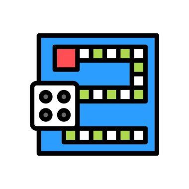 eğlence ile ilgili masa oyunu zarları ile dört numara tarafında kutu vektörleri ile düzenlenebilir vuruş ile