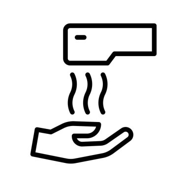 el yıkama ya da hijyenle ilgili ısıtmalı ya da el vektörlü sıcak hava kurutma makinesi.