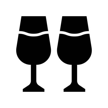 Şarap vektör çizimi, izole edilmiş katı tasarım simgesi