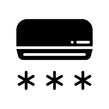 Klima vektör çizimi, izole edilmiş katı tasarım simgesi