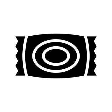 Şeker vektörü çizimi, izole edilmiş katı tasarım simgesi