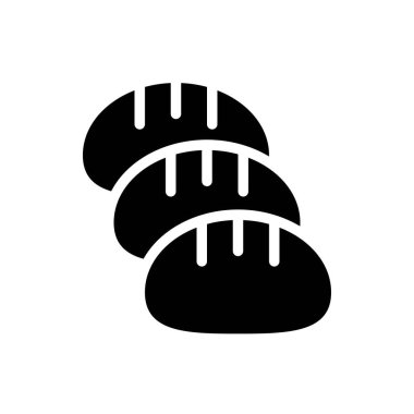 Ekmek vektör illüstrasyonu, Paskalya katı tasarım simgesi