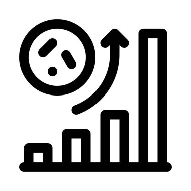 para büyüyen siyah beyaz simge, vektör illüstrasyonu 