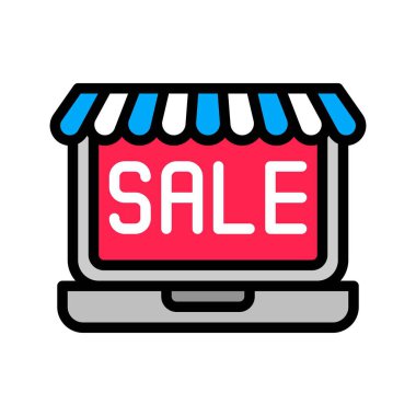 Satış vektörü, Dijital pazarlama doldurulmuş biçim simgesi düzenlenebilir vuruş