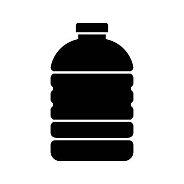 Plastik şişe vektör çizimi, katı tasarım simgesi