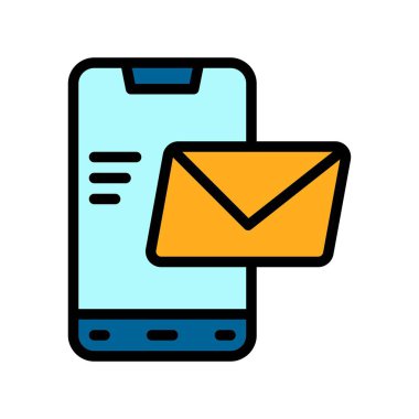 e-posta ya da düzenlenebilir felçli zarf vektörü içeren tele-iş ya da telekomünikasyon bağlantılı cep telefonu