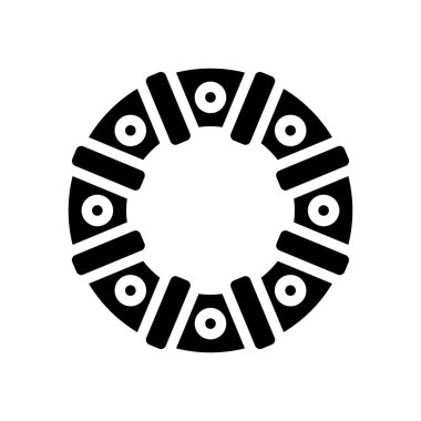 Noel Çelengi vektör illüstrasyonu, katı biçim simgesi