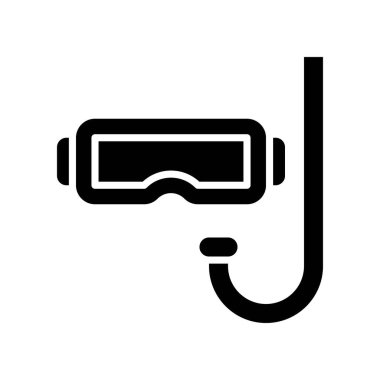 Dalış maskesi vektörü, Yaz Tatili ile ilgili katı biçim simgesi