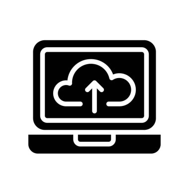 Bulut gönderme vektörü, Sosyal medya katı tasarım simgesi