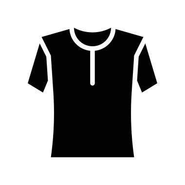 Gömlek veya Bluz vektör çizimi, katı tasarım simgesi