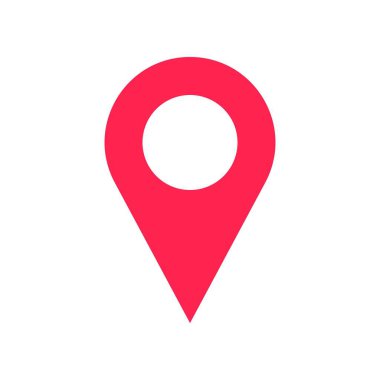 Pin vektörü, Sosyal medya düz tasarım simgesi