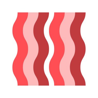 Pastırma vektörü, Barbeküyle ilgili düz tasarım simgesi