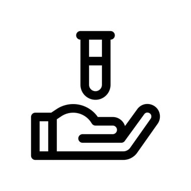 eldeki test tüpü Corona virüsü vektörüyle doğrusal olarak ilişkilidir