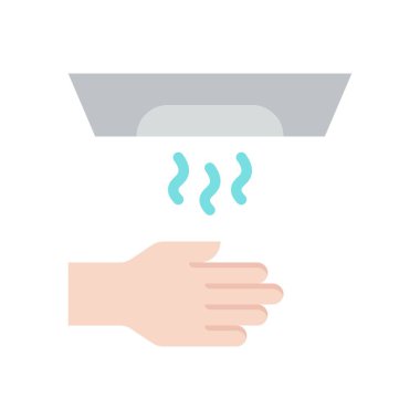 El yıkama vektörü çizimi, hijyen düz tasarım simgesi