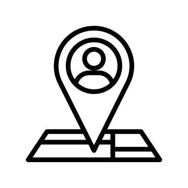 Pin vektörü, Dijital pazarlama çizgisi biçimi düzenlenebilir vuruş