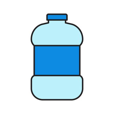 Plastik şişe vektör illüstrasyonu, doldurulmuş düzenlenebilir tasarım ana hatları simgesi