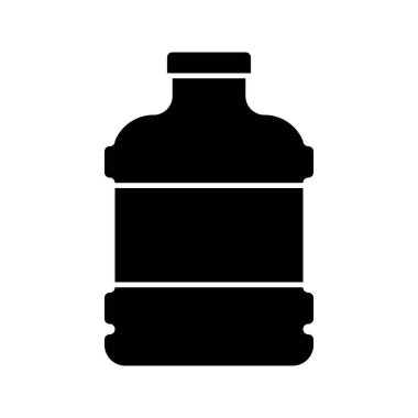 Plastik şişe vektör çizimi, katı tasarım simgesi