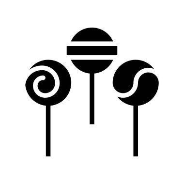 Lolipop vektör çizimi, izole edilmiş katı tasarım simgesi