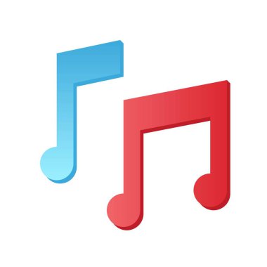 Müzik nota vektörü, okula dönüş gradyan tasarım simgesi