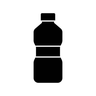 Plastik şişe vektör çizimi, katı tasarım simgesi
