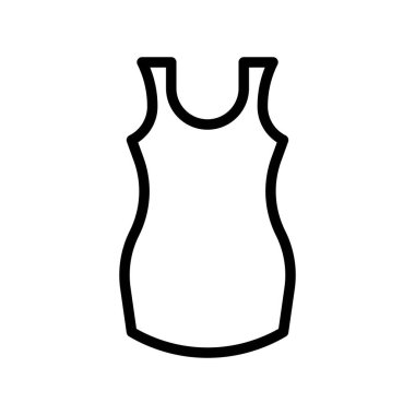 Kolsuz gömlek vektör illüstrasyonu, satır tasarımı simgesi