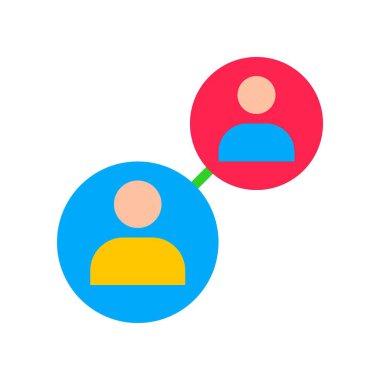 Kullanıcı bağlantısı vektörü, Dijital pazarlama düz tasarım simgesi