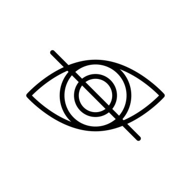 Göz engelleme vektörü, Sosyal medya çizgi tasarım simgesi