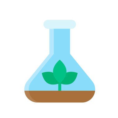 düz biçimdeki çevreyle ilgili yapraklar veya matara vektörü içindeki çiçekler