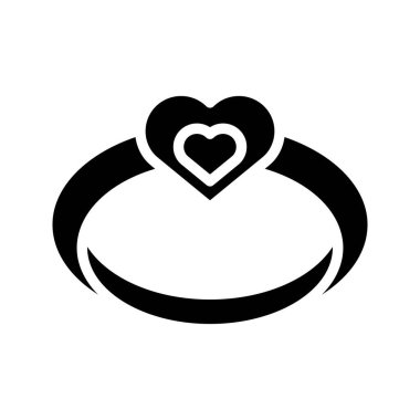 Halka vektör çizimi, izole edilmiş katı tasarım simgesi