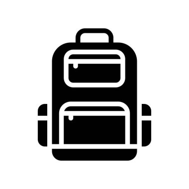 Okul Çantası Vektörü, Okula Dön Katı Biçim simgesi