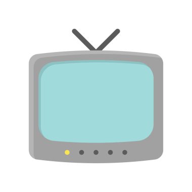 Televizyon ve teknolojiyle ilgili düz dizayn TV vektörü