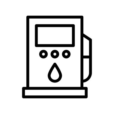 sürdürülebilir ya da geri dönüşümle ilgili benzin pompası ya da yakıt pompası vektörü doğrusal biçiminde