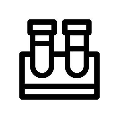 Corona virüsü ile ilgili test tüpleri vektörü doğrusal biçiminde