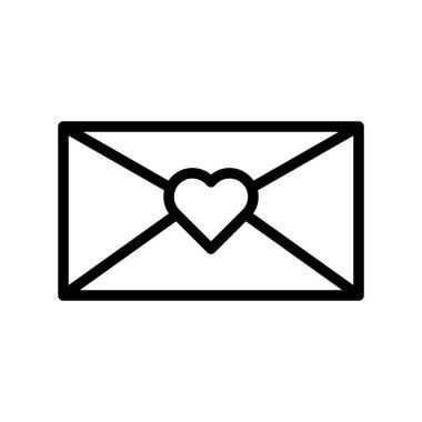 E- posta vektörü, Valentine ve aşkla ilgili satır simgesi
