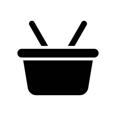 Basket vektörü, Dijital pazarlama katı tasarım simgesi