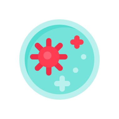 Düz dizaynda korona virüsü ile ilgili bakteri veya hastalık vektörü