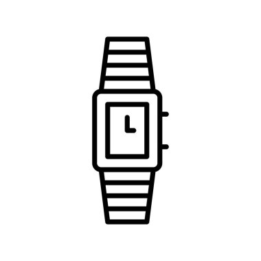 Vektör illüstrasyonunu izle, izole çizgi tasarım simgesi