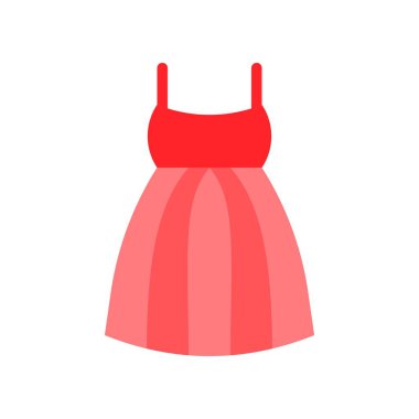Elbise vektör illüstrasyonu, izole edilmiş düz tasarım simgesi