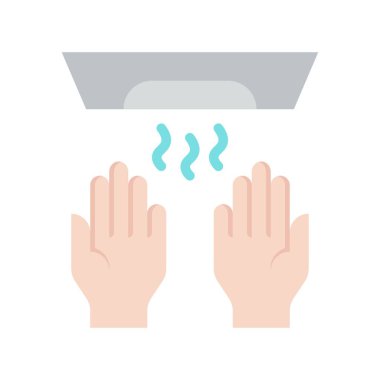 El yıkama vektörü çizimi, hijyen düz tasarım simgesi