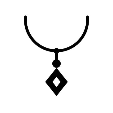 Kolye vektör çizimi, izole edilmiş katı tasarım simgesi