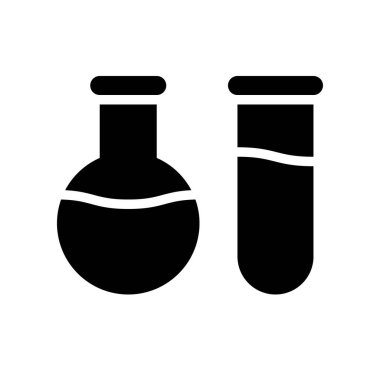 Test tüpü vektörü, okula sağlam biçim simgesine geri dön