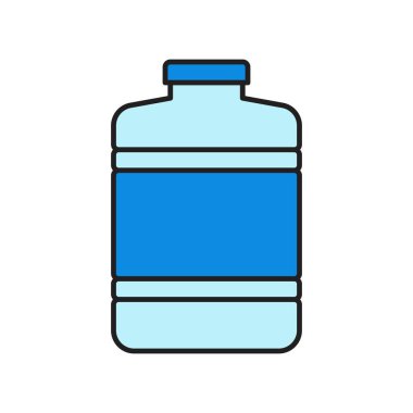 Plastik şişe vektör illüstrasyonu, doldurulmuş düzenlenebilir tasarım ana hatları simgesi