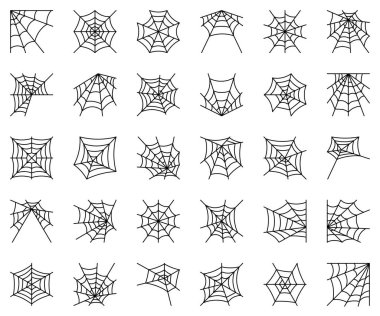 Örümcek ağı seti, farklı türde örümcek ağı çizimi