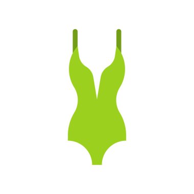 Kadınlar mayolu vektör illüstrasyonu, düz tasarım simgesi