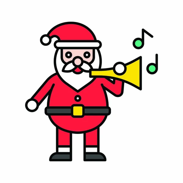 Haut Parleurs Haut Parleurs Annonce Dans Les Mains Père Noël — Image vectorielle