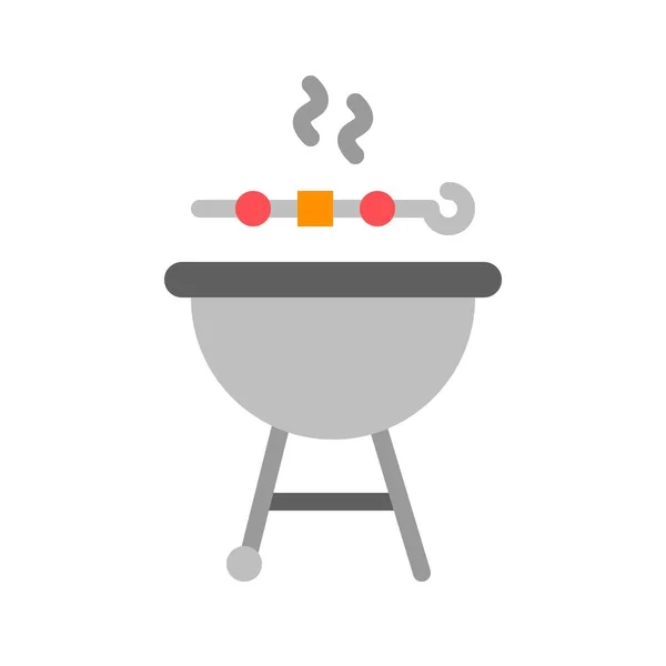 Barbecue Grill Vector Barbecue Gerelateerde Platte Ontwerp Icoon — Stockvector