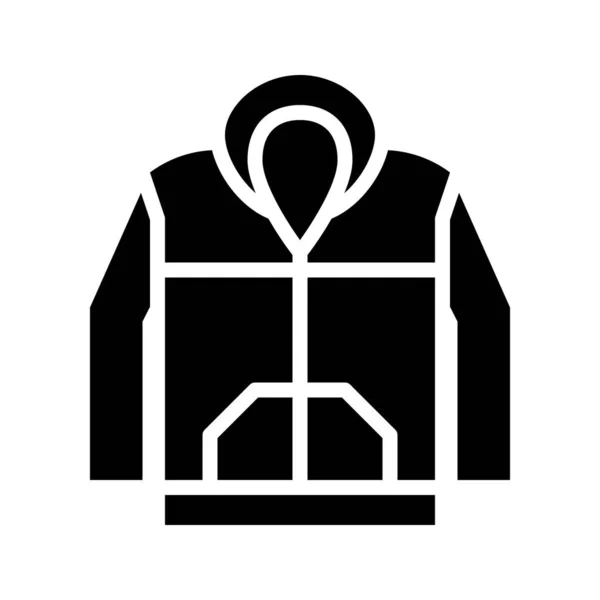 Chaqueta Coat Vector Ilustración Icono Diseño Sólido — Archivo Imágenes Vectoriales