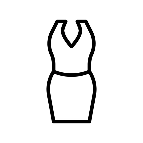 Women Dress Vector Illustration Line Design Icon — Stock Vector