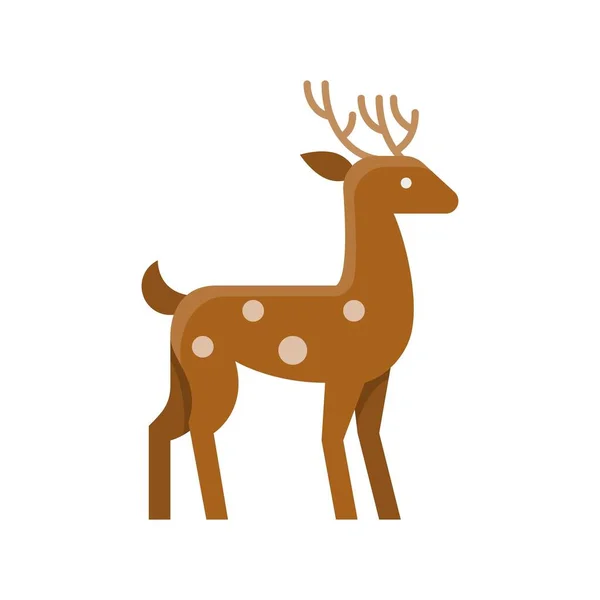 Santa Huntings Deers Related Christmas Vectors Flat Style - Stok Vektor