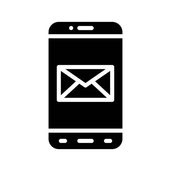 Icônes Application Définir Écran Téléphone Mobile Connexe Avec Enveloppe Lettre — Image vectorielle